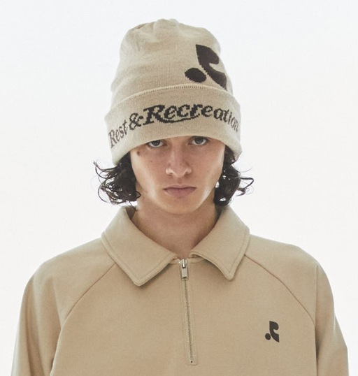 Rest & Recreation】 LOGO FOLDING BEANIE /追跡付 帽子 &
