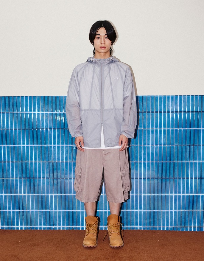 [1993studio] Symbol Logo Sheer Windbreaker