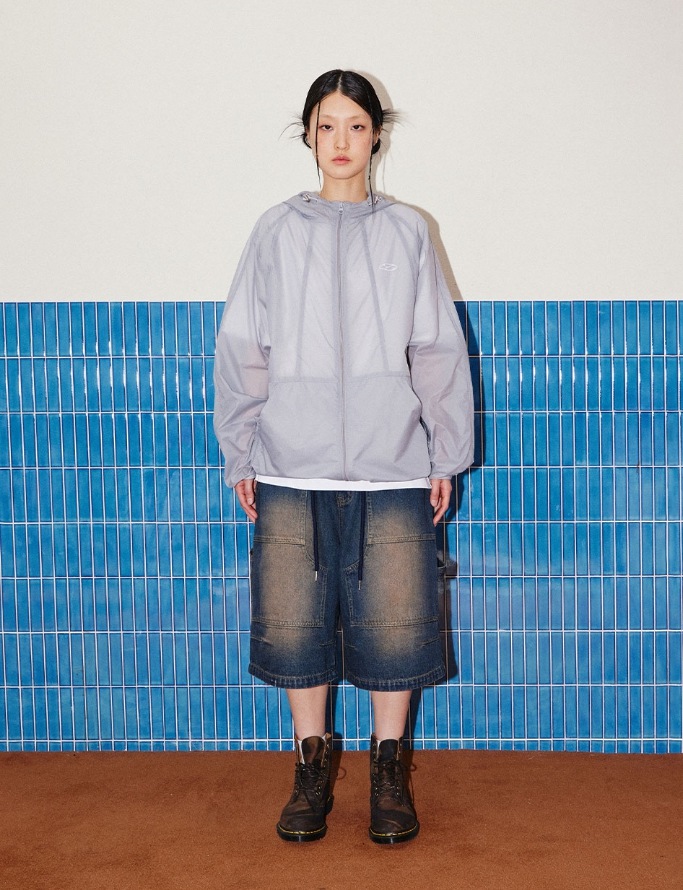 [1993studio] Symbol Logo Sheer Windbreaker