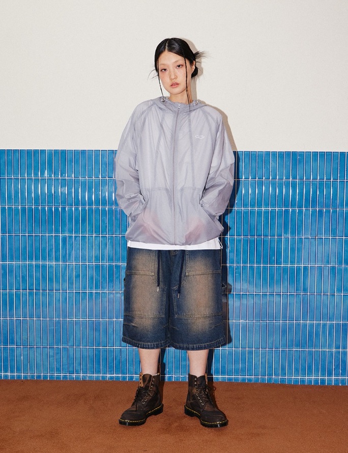 [1993studio] Symbol Logo Sheer Windbreaker