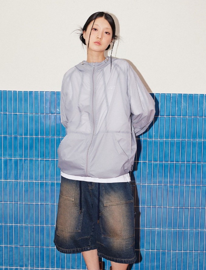 [1993studio] Symbol Logo Sheer Windbreaker