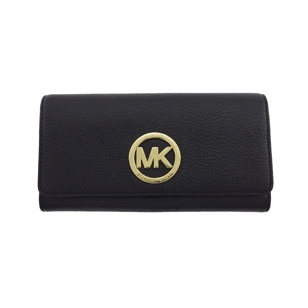 長財布 MKサークルロゴ ブラック レディース 中古 長財布 MKサークルロゴ ブラック レディース 中古