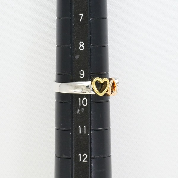 K18 18金 WGYGPG リング 指輪 9.5号 ダイヤ 0.05 ジュエリー 中古