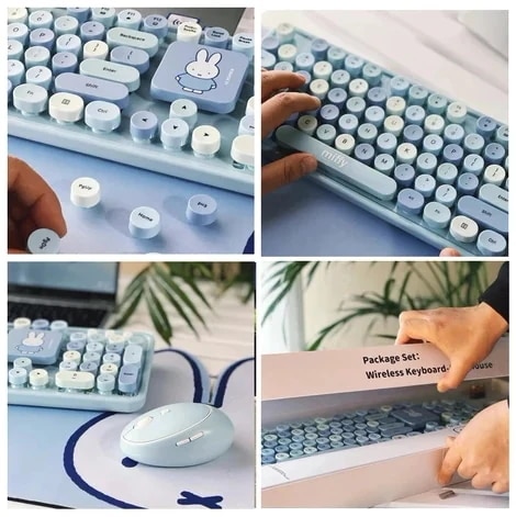 【超人気商品】 爆売中キーボード ワイヤレス マルチペアリングBluetooth Bluetooth キーボード コンボレトロ マウス & キーボード ミッフィー 【超人気商品】 爆売中キーボード ワイヤレス マルチペアリングBluetooth Bluetooth キーボード コンボレトロ マウス & キーボード ミッフィー