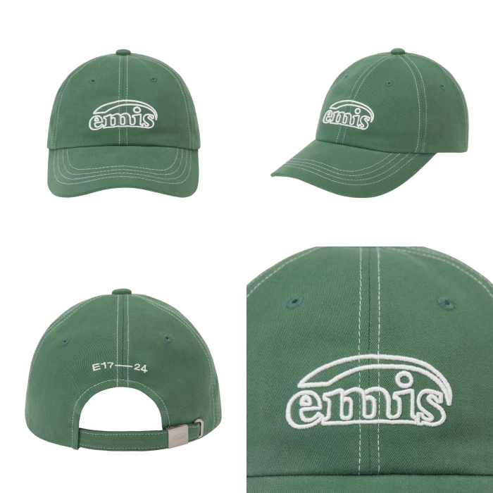 EMIS】 WHITE STITCH BALL CAP : GREEN キャップ