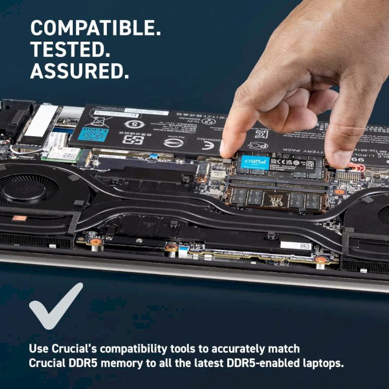 Crucial ノートパソコン 用 増設 内蔵 メモリ 16GB x1枚 DDR5 5200 制限付無期限保証 CL42 SODIMM 262pin CT16G52C42S5 内蔵メモリ Crucial ノートパソコン 用 増設 内蔵 メモリ 16GB x1枚 DDR5 5200 制限付無期限保証 CL42 SODIMM 262pin CT16G52C42S5 内蔵メモリ