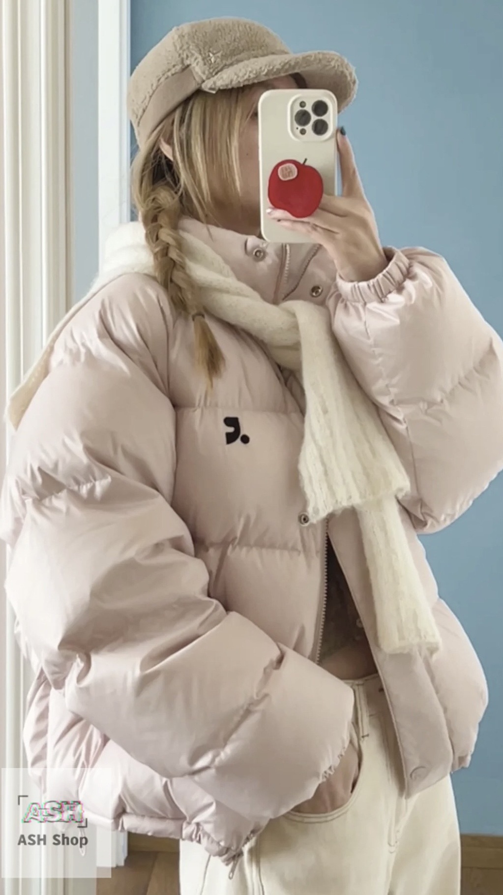 rest&recreatio nRR LOGO 無地 ミドル ボタン ダウンジャケット・コート [5カラー]