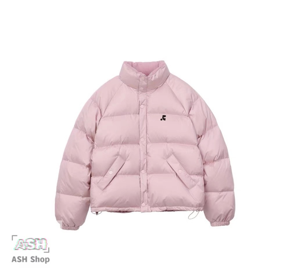 rest&recreatio nRR LOGO 無地 ミドル ボタン ダウンジャケット・コート [5カラー]