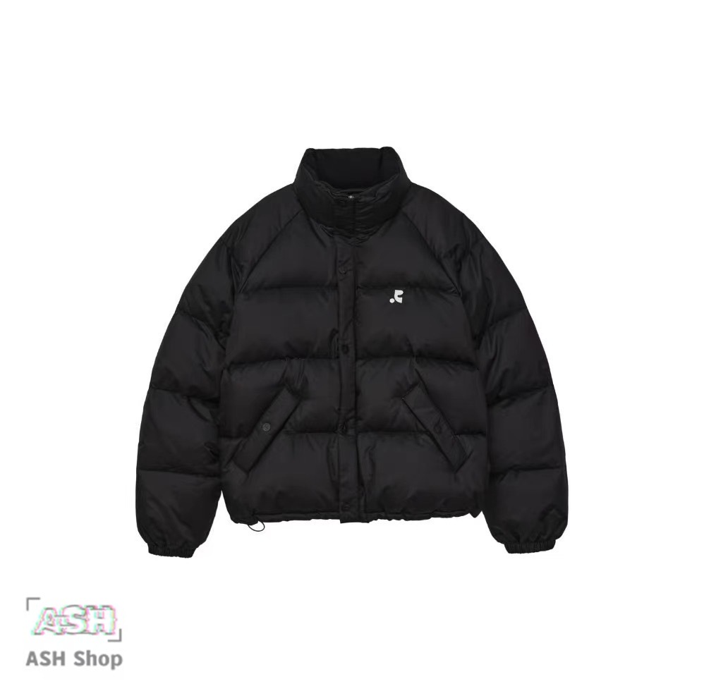 rest&recreatio nRR LOGO 無地 ミドル ボタン ダウンジャケット・コート [5カラー]