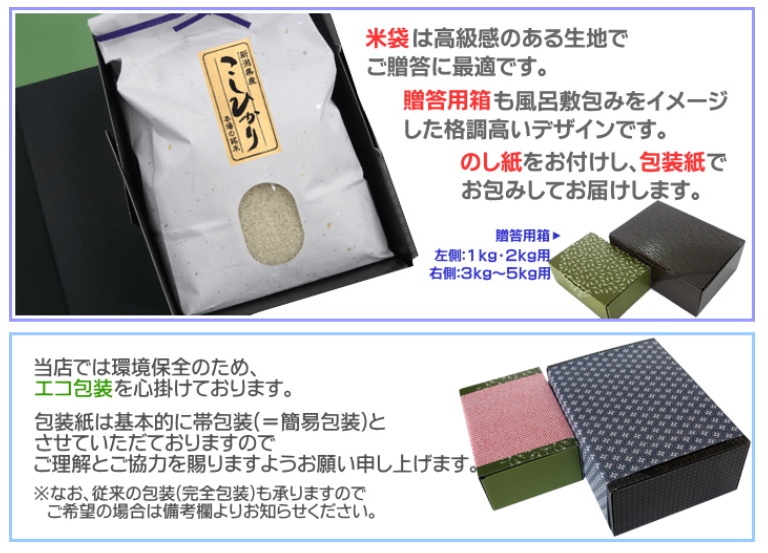 結婚内祝い 無洗米 魚沼産コシヒカリ 4kg メッセージカード付