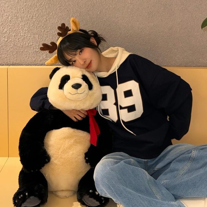 [Redvelvet スルギ 着用] Color block 89 logo hoodie 韓国 アイドル 長袖 レディース メンズ 大きいサイズ ゆったり 秋 冬