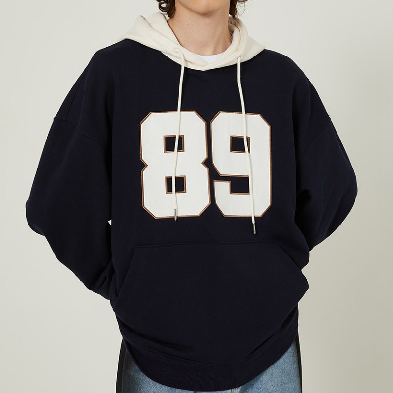 [Redvelvet スルギ 着用] Color block 89 logo hoodie 韓国 アイドル 長袖 レディース メンズ 大きいサイズ ゆったり 秋 冬