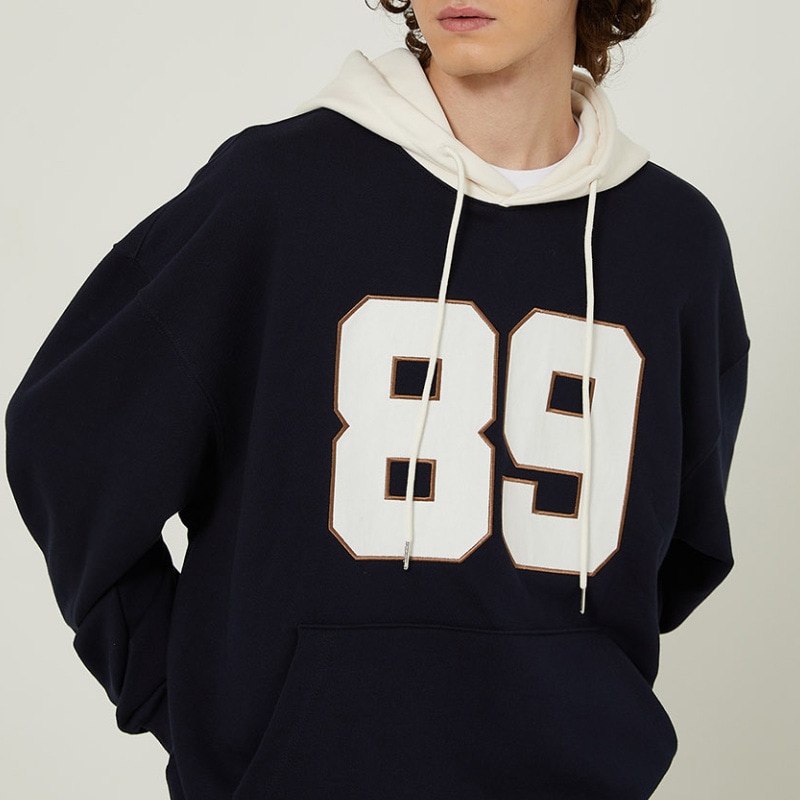 [Redvelvet スルギ 着用] Color block 89 logo hoodie 韓国 アイドル 長袖 レディース メンズ 大きいサイズ ゆったり 秋 冬