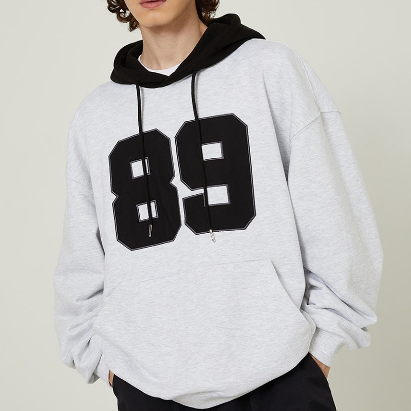 [Redvelvet スルギ 着用] Color block 89 logo hoodie 韓国 アイドル 長袖 レディース メンズ 大きいサイズ ゆったり 秋 冬