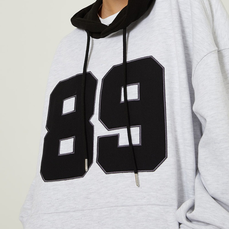 [Redvelvet スルギ 着用] Color block 89 logo hoodie 韓国 アイドル 長袖 レディース メンズ 大きいサイズ ゆったり 秋 冬