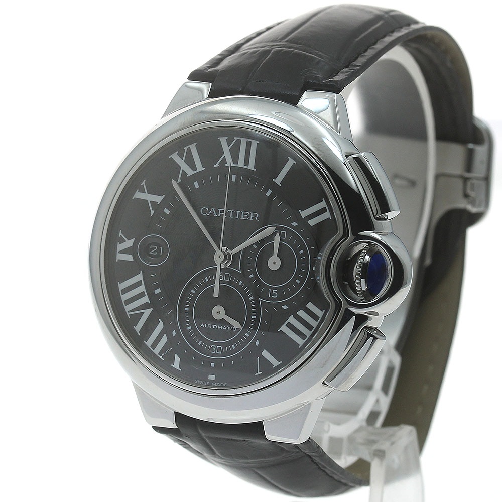 カルティエ CARTIER W6920052 バロンブルーXL クロノグラフ デイト 自動巻き メンズ 良品 _878528【中古】 カルティエ CARTIER W6920052 バロンブルーXL クロノグラフ デイト 自動巻き メンズ 良品 _878528【中古】