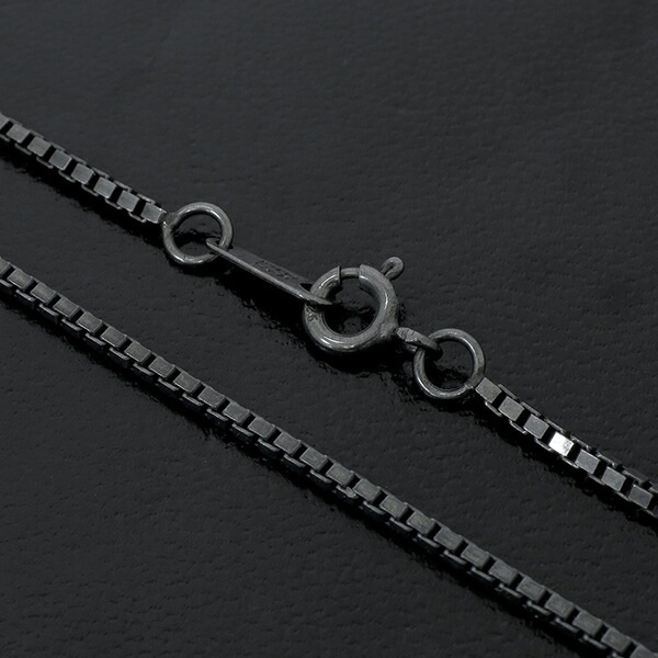 シルバーチェーン ネックレス チェーン いぶしベネチアンチェーン 幅約1.5mm 70cm