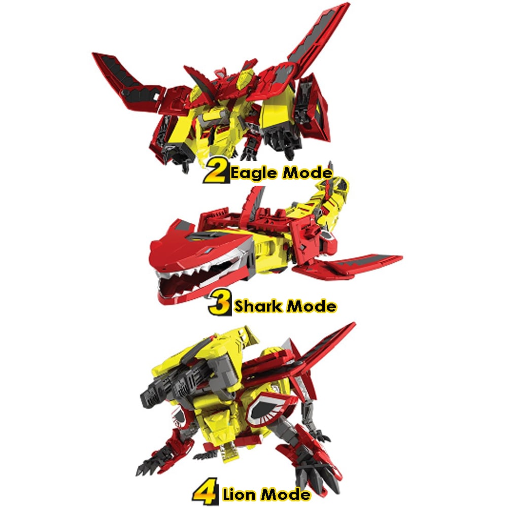 Hello Carbot King Guys - robot, eagle, lion, shark