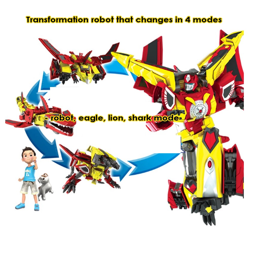 Hello Carbot King Guys - robot, eagle, lion, shark