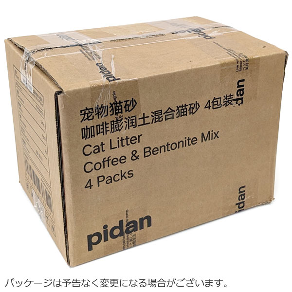pidan　猫砂　コーヒーベントナイトMIX　2.4kg x 4袋