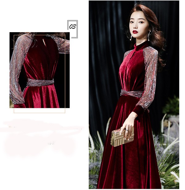 ドレス 大人 ピアノ 発表会 ロングドレス 演奏会 結婚式 母親 ピアノ発表会 黒 袖付き ワンピース ブライズメイド ロング 演奏会ドレス 演奏会用ドレス イブニングドレス パーティドレス 可愛い