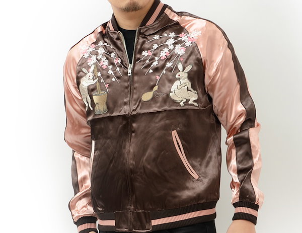 Qoo10] ジャパネスク 和柄 スカジャン 月 桜