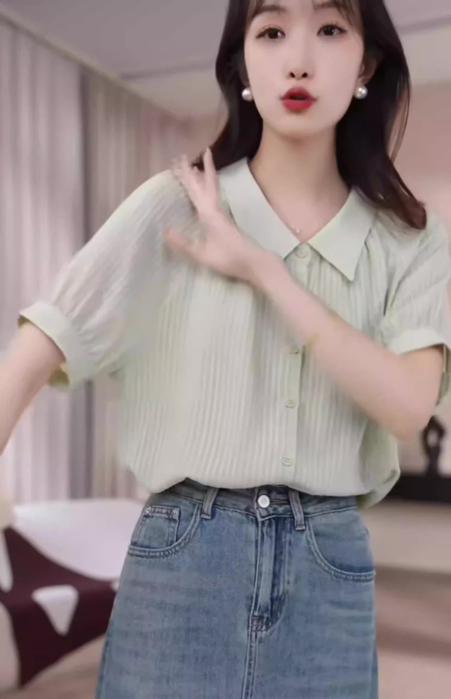 レディース トップス シャツ ブラウス 前開き 半袖 パフスリーブ 襟付き 薄手 かわいい 大人可愛い きれいめ シンプル カジュアル 上品 おしゃれ かっこいい : ブラウス レディース 7分袖 リネンシャツ レディース