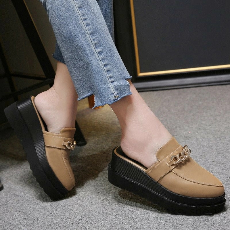 とんがり とんがり 履きやすい ウエッジソール レディース バブーシュ かかとなし 疲れない サンダル スリッパ 厚底 痛くない 美脚 おしゃれ 靴 通勤