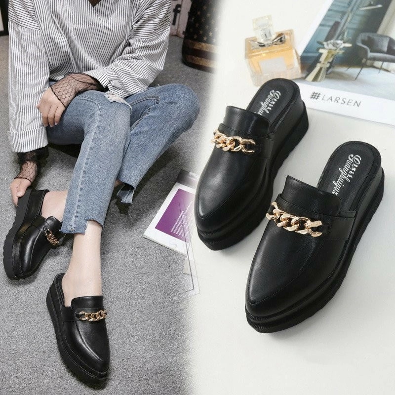 とんがり とんがり 履きやすい ウエッジソール レディース バブーシュ かかとなし 疲れない サンダル スリッパ 厚底 痛くない 美脚 おしゃれ 靴 通勤