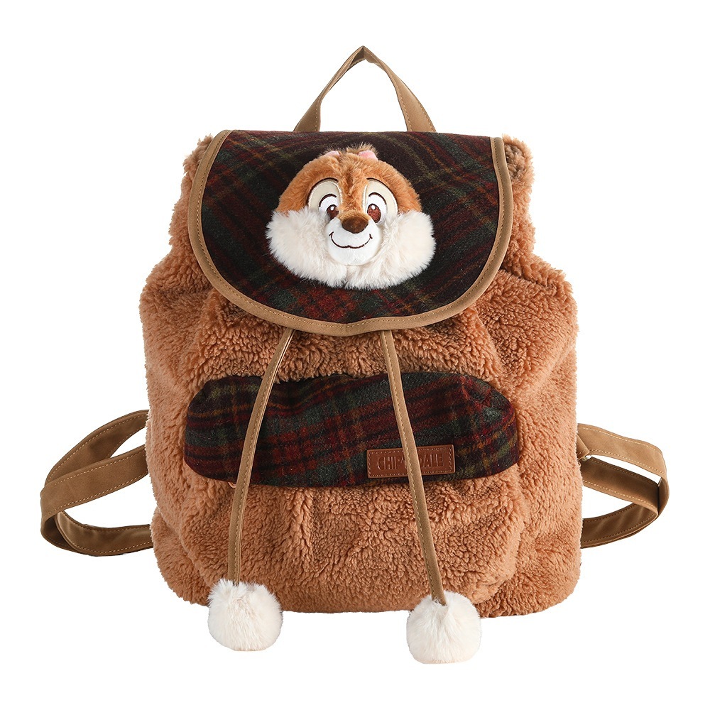 リスキキレトロバックパックかわいい漫画大容量ぬいぐるみバックパックスクールバッグ リスキキレトロバックパックかわいい漫画大容量ぬいぐるみバックパックスクールバッグ