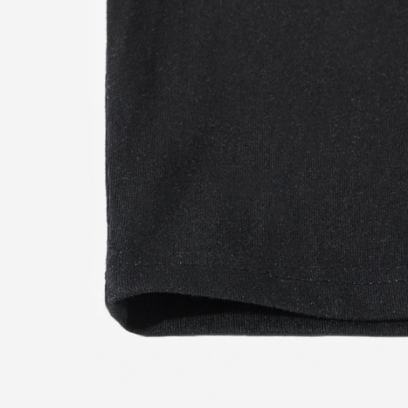 MINIMALPROJECTベーシックコットンドローイング刺繍オーバーフィット半袖TシャツMST144 [BLACK]