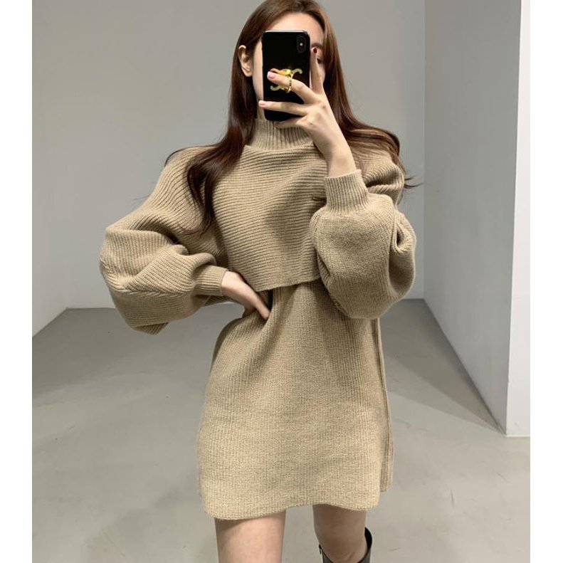 セットアップ レディース 上下セット ニットセーター ワンピース 2点セット チュニック 着やせ 大 セットアップ レディース 上下セット ニットセーター ワンピース 2点セット チュニック 着やせ 大