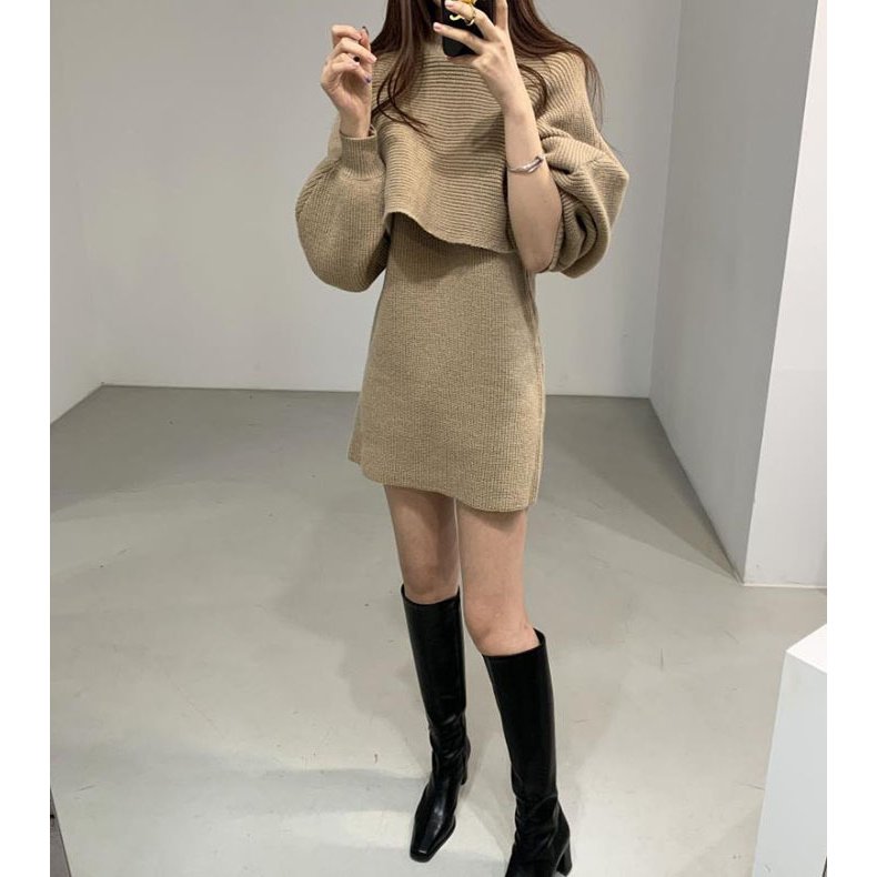 セットアップ レディース 上下セット ニットセーター ワンピース 2点セット チュニック 着やせ 大 セットアップ レディース 上下セット ニットセーター ワンピース 2点セット チュニック 着やせ 大