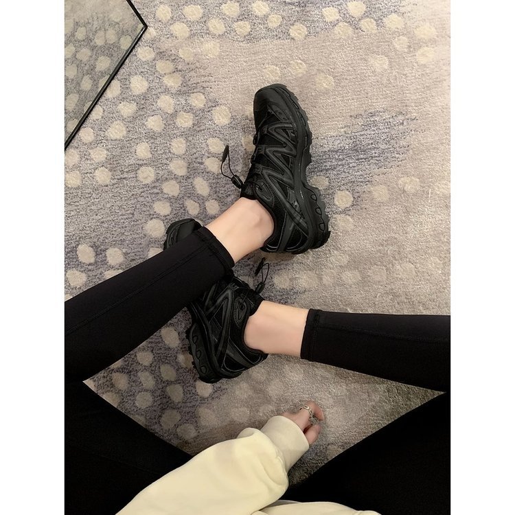 スニーカー復古スポーツサンダル2024新夏スニーカー通気スポーツシューズ韓国レディーススポーツサンダル