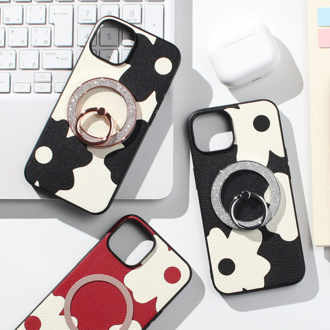 iphone13 ケース レザー iphone13mini iphone13Pro iphone13ProMAX リング付き 本革 マグセーフ対応 13 13 13pro magsafe対応