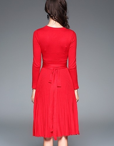 1680.カシュクールプリーツワンピース... : レディース服 人気日本製