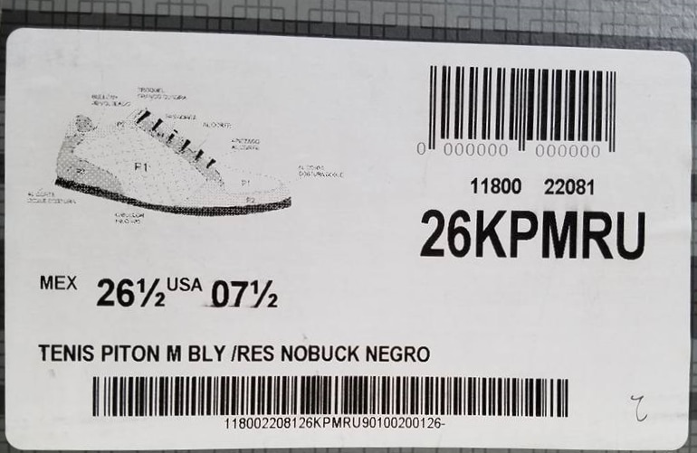 CUADRA 26KPMRU SPORTSHOES MEXICO/26.5 USA/7.5