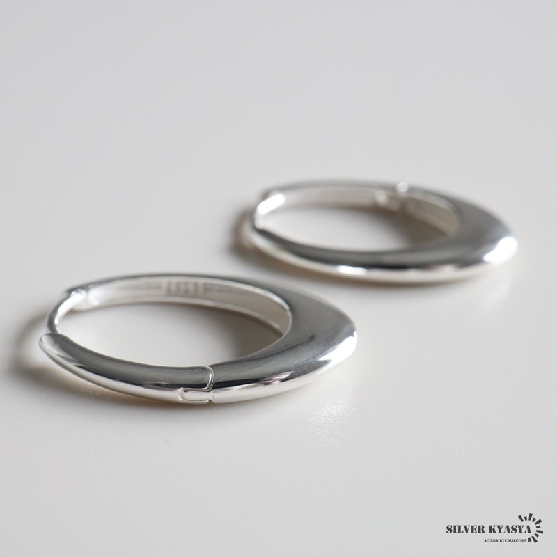 S925 オーバルフォルムの大ぶりピアス [ce458]