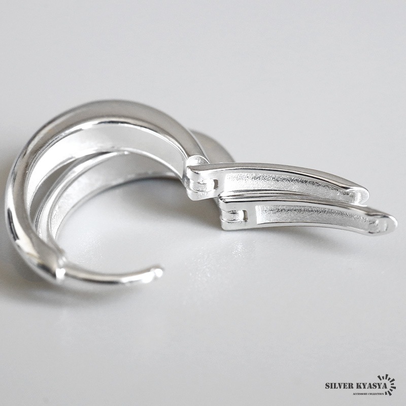 S925 オーバルフォルムの大ぶりピアス [ce458]