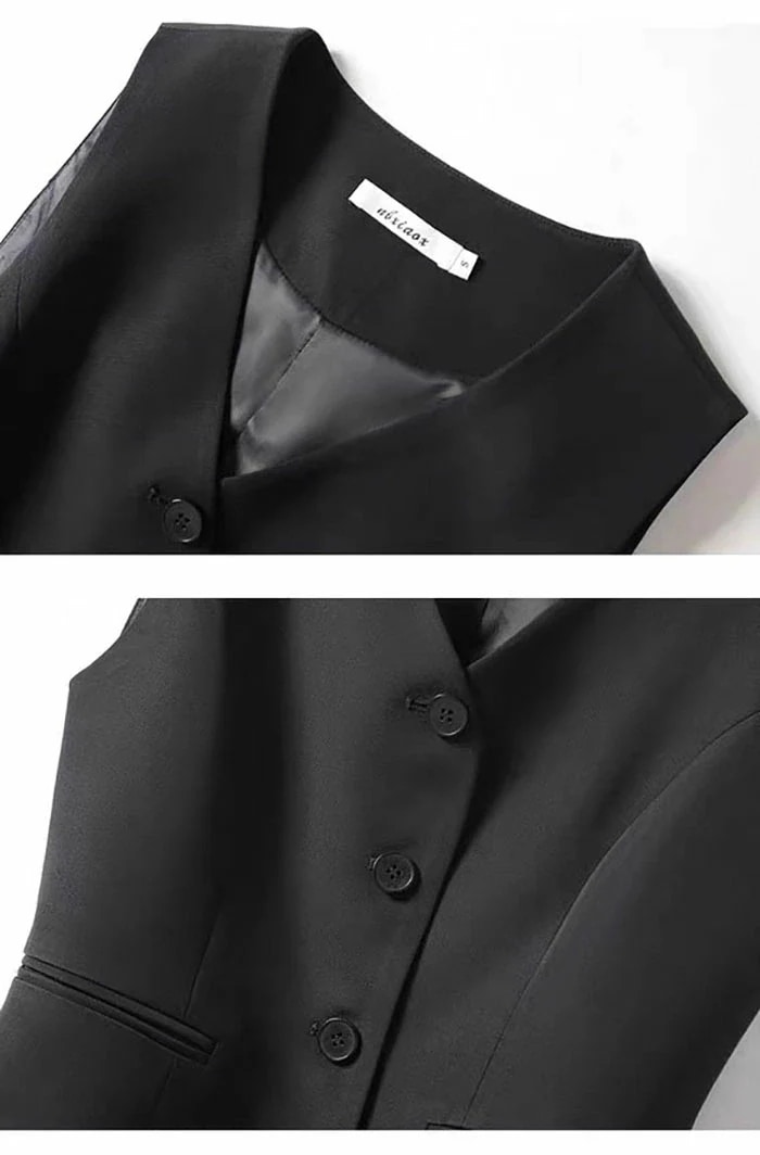 【20点セット】ジレ レディース ベスト 無地 ショート丈 前開き vネック トレンチベスト ノースリーブ フォーマル スーツインナー 通勤 オフィス おしゃれ カジュアル シンプル OL 女性 黒