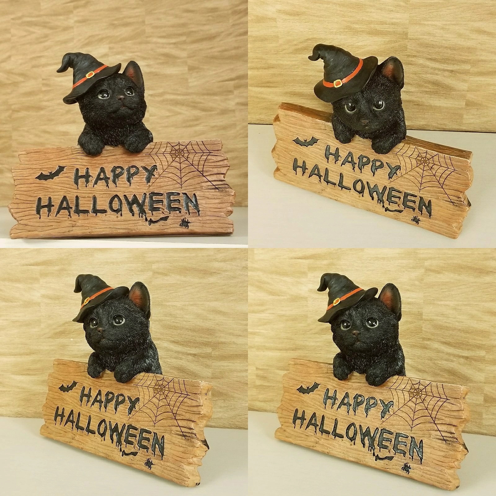 猫の置物】ハロウィン 黒猫★雑貨 猫グッズ 玄関 飾り インテリア雑貨かわいい Qoo10] ハロウィン 飾り 猫 黒猫 置物 ネコ
