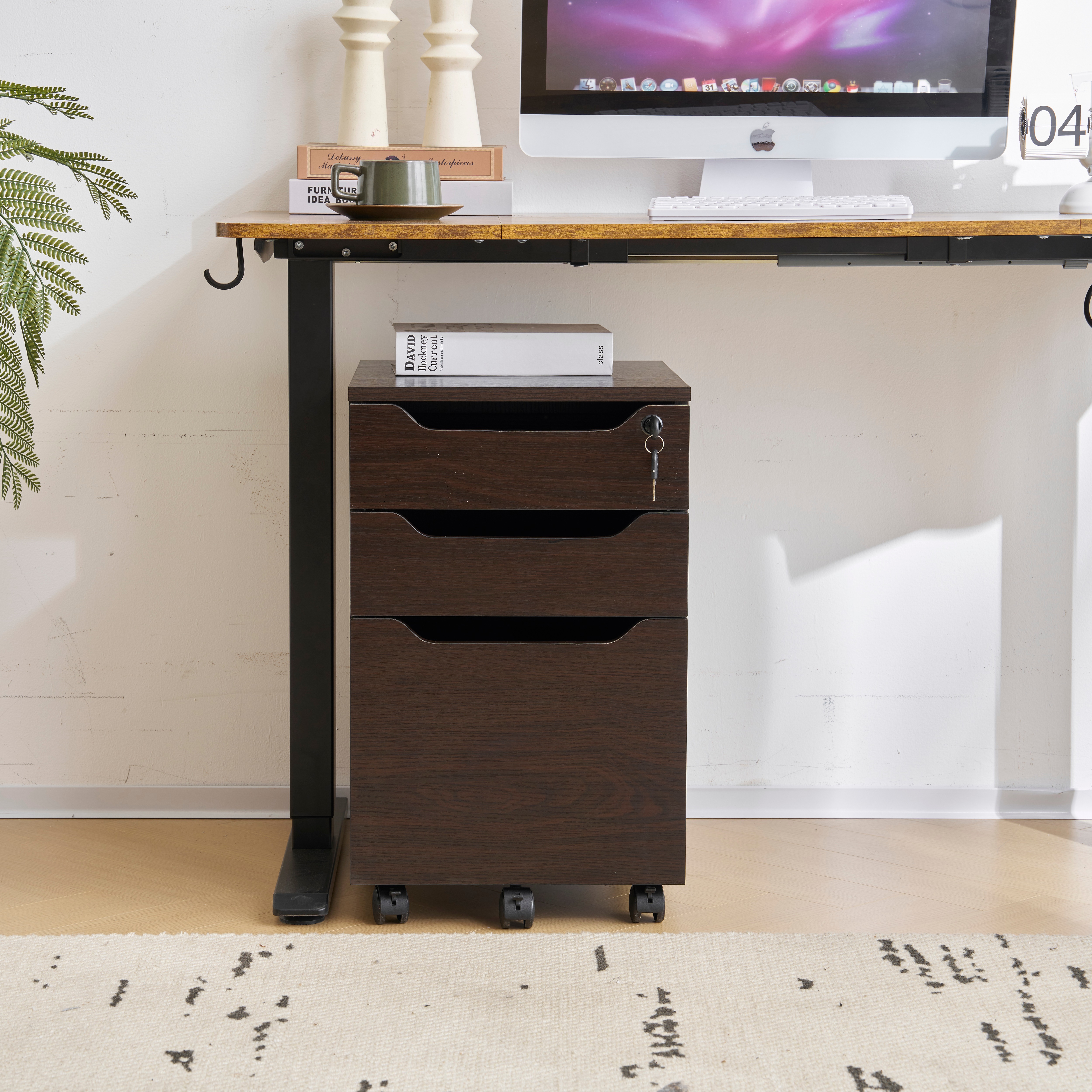 【本日限り激安SALE】【国内即発送】【人気商品】デスクワゴン サイドワゴン ラック 鍵付き キャスター付き 脇机 オフィス クルミ 【本日限り激安SALE】【国内即発送】【人気商品】デスクワゴン サイドワゴン ラック 鍵付き キャスター付き 脇机 オフィス クルミ