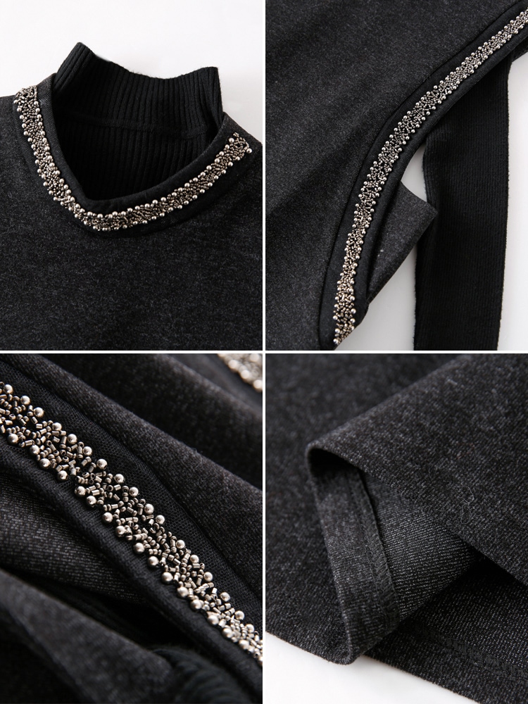 ウールワンピース トップス シンプル ブラック 黒 グレー 灰色 ミニ丈 ショート丈 袖あり 長袖 ウールワンピース トップス シンプル ブラック 黒 グレー 灰色 ミニ丈 ショート丈 袖あり 長袖