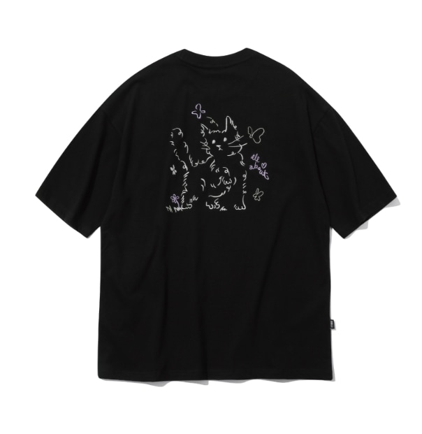CPGN STUDIO】 About Love Cat Embroidery Short Sleeve Tee T