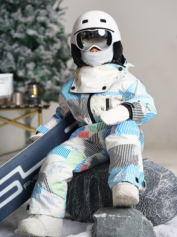 スノーボードウェア 2024 2025 キッズ 子供 ベビー服 つなぎ 上下セット オールインワン セットアップ 蛙帽子 カエル スノボウェア スキーウェア 防寒着 韓国風 女の子男の子 こどもウェア