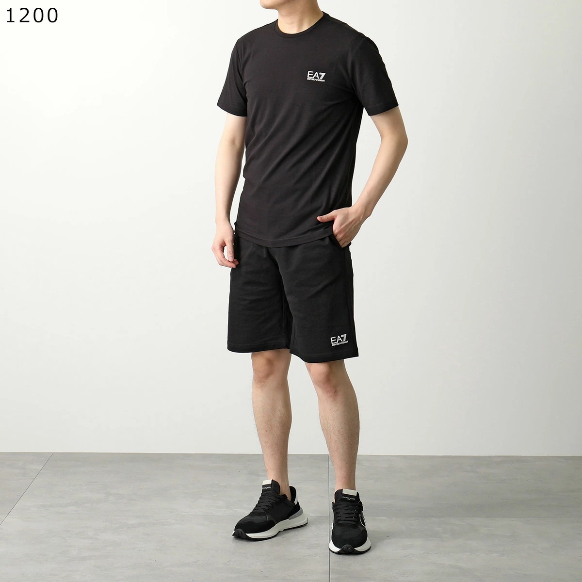 EA7 EMPORIO ARMANI エアセッテ エンポリオアルマーニ スウェットパンツ 8NPS02 PJ05Z メンズ ハーフパンツ ロゴ コットン カラー EA7 EMPORIO ARMANI エアセッテ エンポリオアルマーニ スウェットパンツ 8NPS02 PJ05Z メンズ ハーフパンツ ロゴ コットン カラー