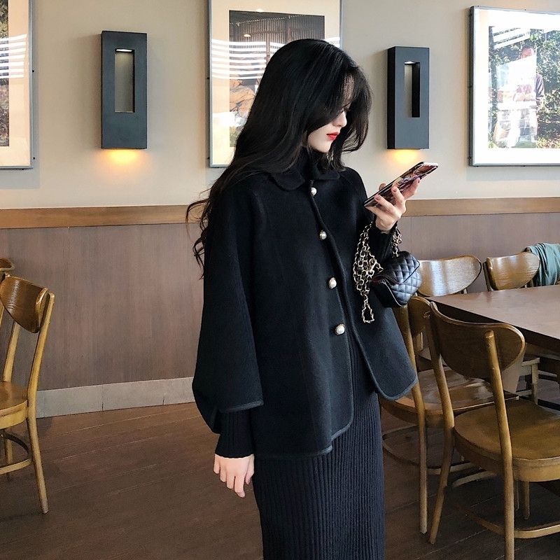 オーバーサイズ セットアップ マント ラシャコート+ニットワンピース 2点セット レディース ゆったり カジュアルセット オーバーサイズ セットアップ マント ラシャコート+ニットワンピース 2点セット レディース ゆったり カジュアルセット