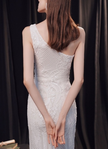 レディース ドレス パーティードレス ロング マキシ 袖なし ノースリーブ ワンショルダー スリム 細身 フィッシュテール スパンコール 異国風 大人可愛い きれいめ 上品 おしゃれ こなれ感 クール レディース ドレス パーティードレス ロング マキシ 袖なし ノースリーブ ワンショルダー スリム 細身 フィッシュテール スパンコール 異国風 大人可愛い きれいめ 上品 おしゃれ こなれ感 クール