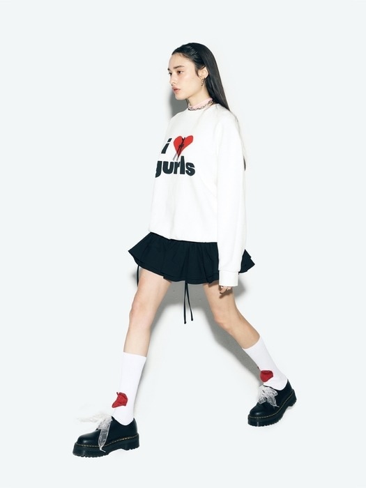 asif_CALIE [韓国スタイルファッション] 24S/S CALIE GURLS SWEATSHIRT WHITE