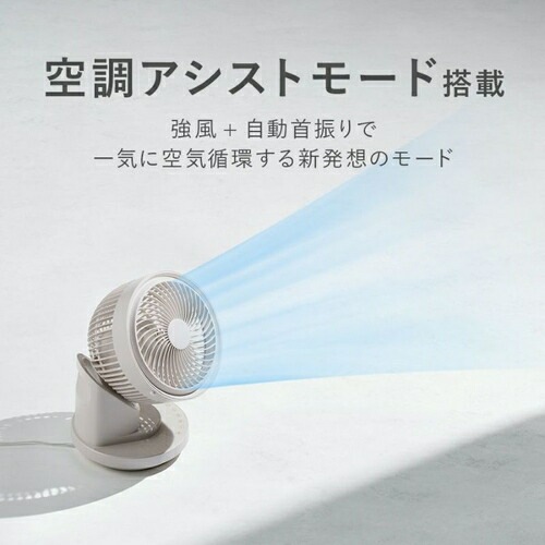 DCサーキュレーター 節電センサー付 3Dスイング 360 32畳 ホワイト CF-T2424WH